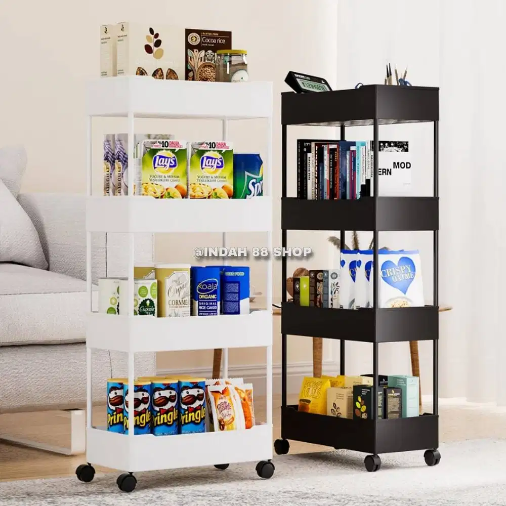 Rak Susun Dengan Roda Serbaguna / Rak Dapur Toilet