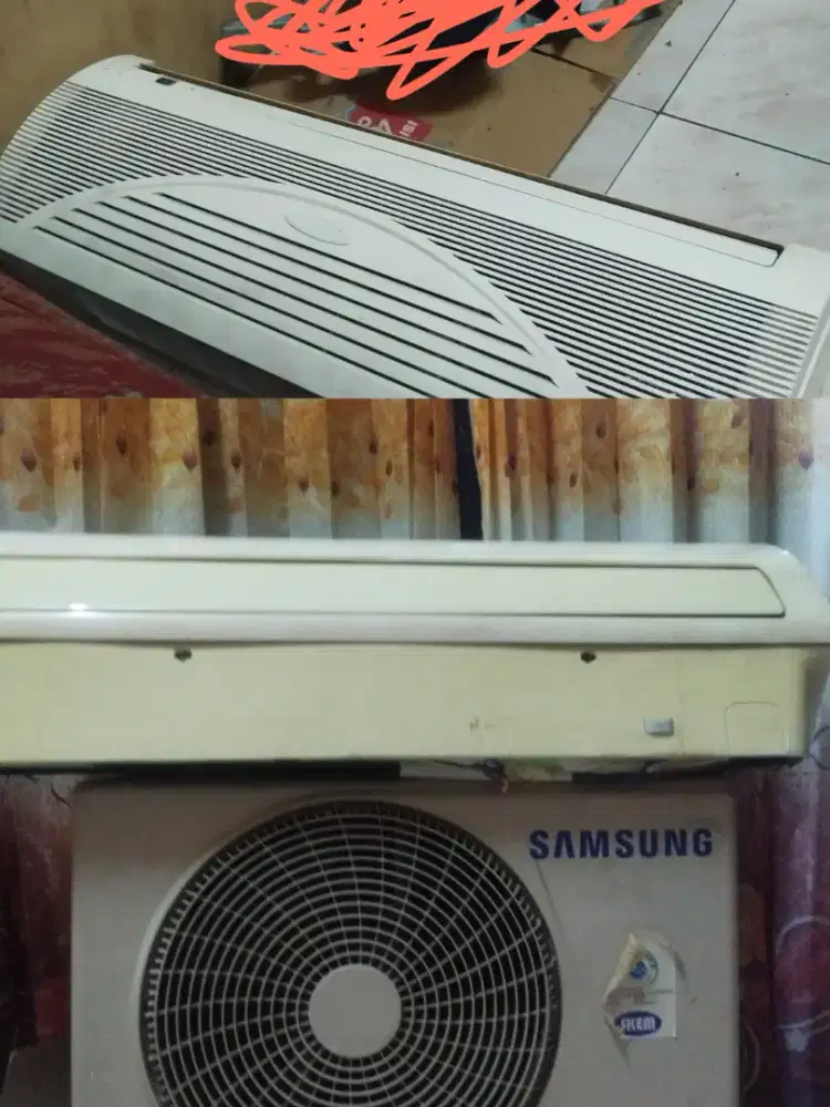 indor LG 1/2 PK dan indor+outdoor Samsung 1 1/2pk kondensor aluminium