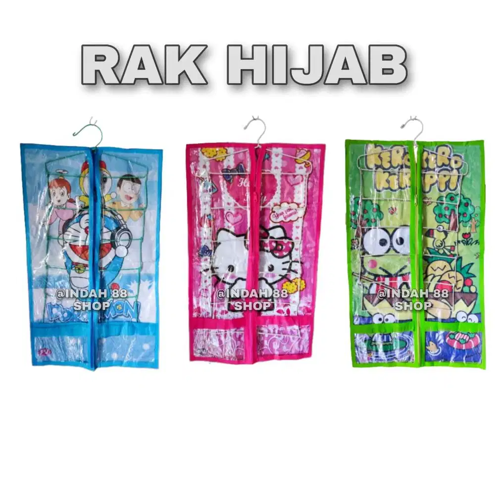 Rak Hijab Gantung Dengan Saku