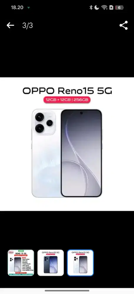 BRAND NEW OPPO RENO 15 5G 12+256 GB WHITE