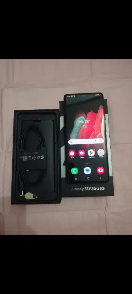 samsung s21 ultra, ram 12/256Gb, fullset ori sein mulus nominus