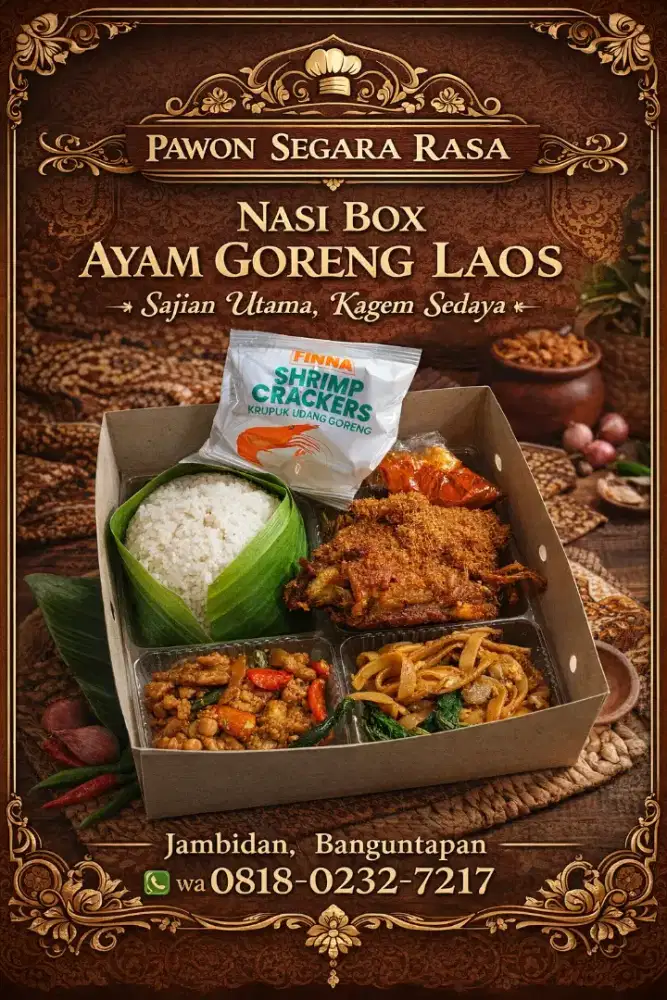 NASI BOX AYAM GORENG LAOS