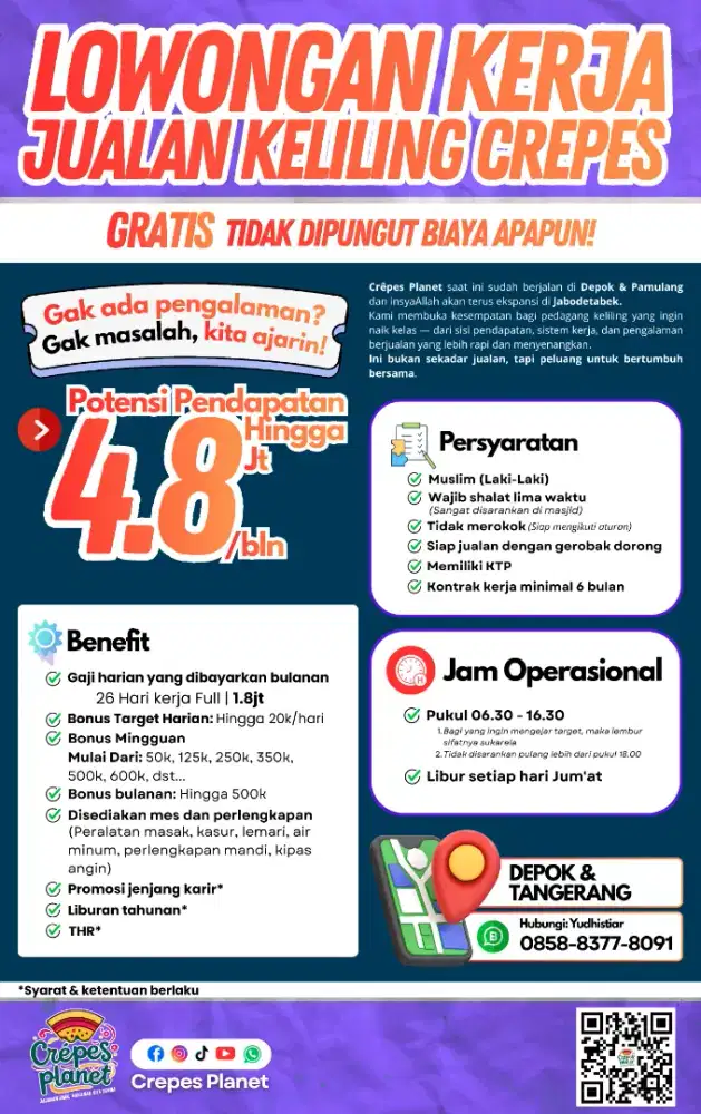 Dagang keliling Crepes Planet