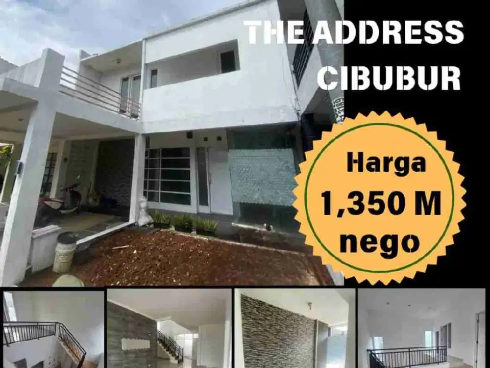 Baru renovasi, dijual cepat rumah rapi seperti baru 2 lantai di The Address dekat Citra Gran Cibubur