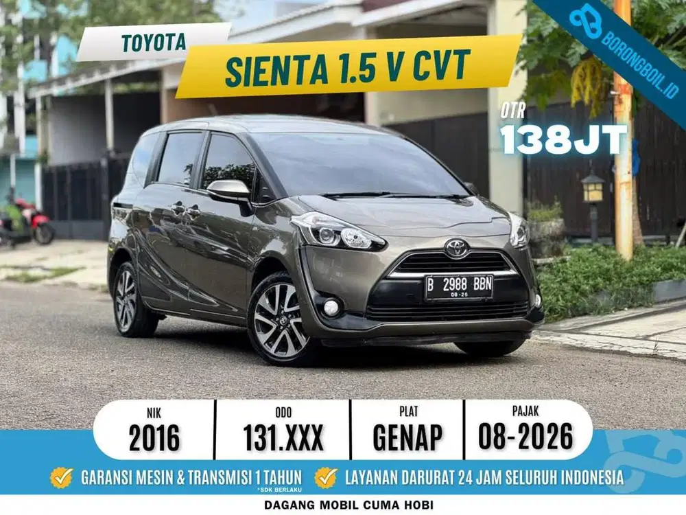 TOYOTA SIENTA V AT 2016 TANGAN PERTAMA DARI BARU
