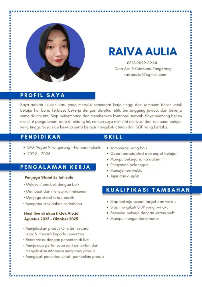 Fresh Graduate SMK – Siap Kerja, Pengalaman Jaga Stand Es