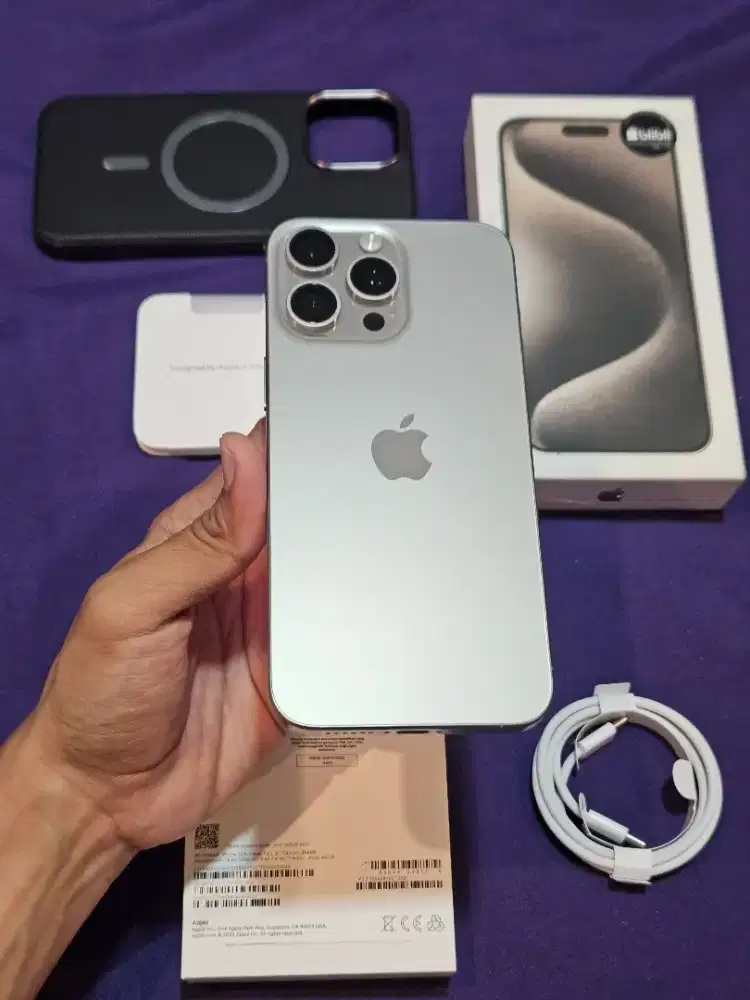 IPHONE 15 PRO MAX 256GB bh85% original eks resmi indo fullset