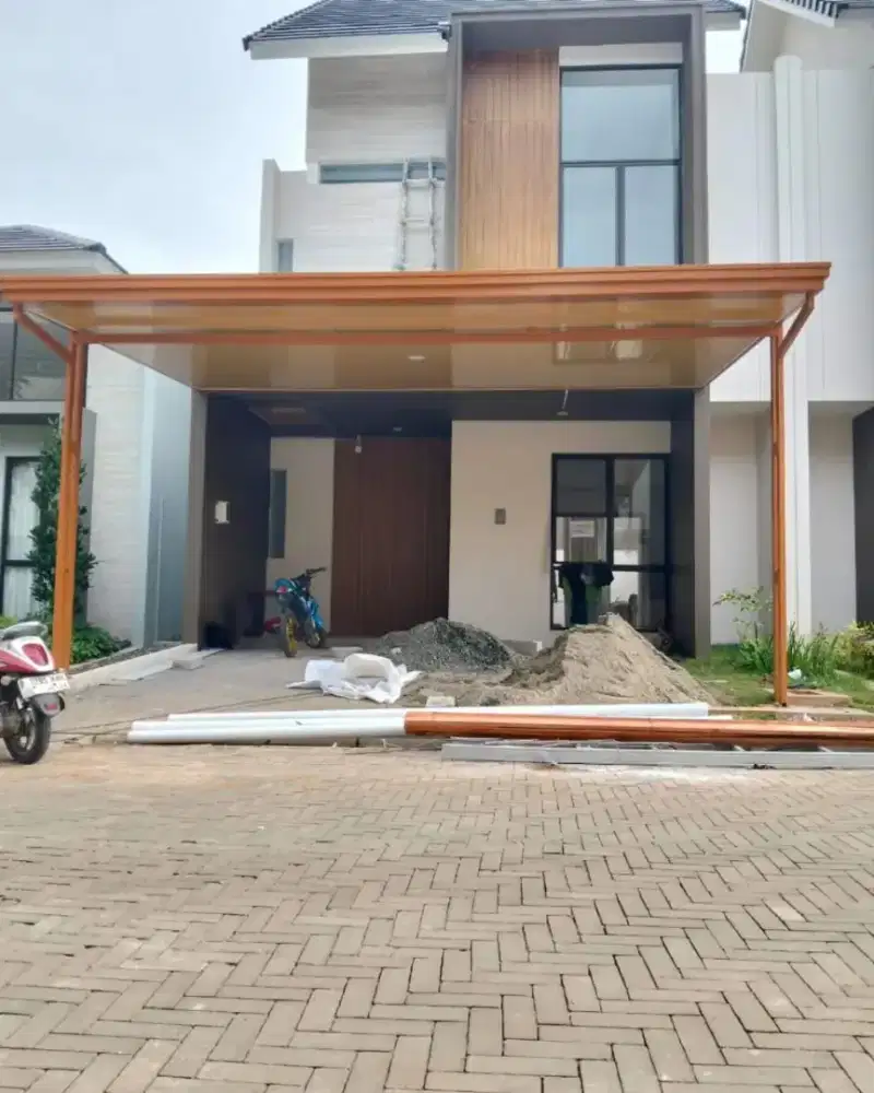 pemasangan kanopi atap alderon dll