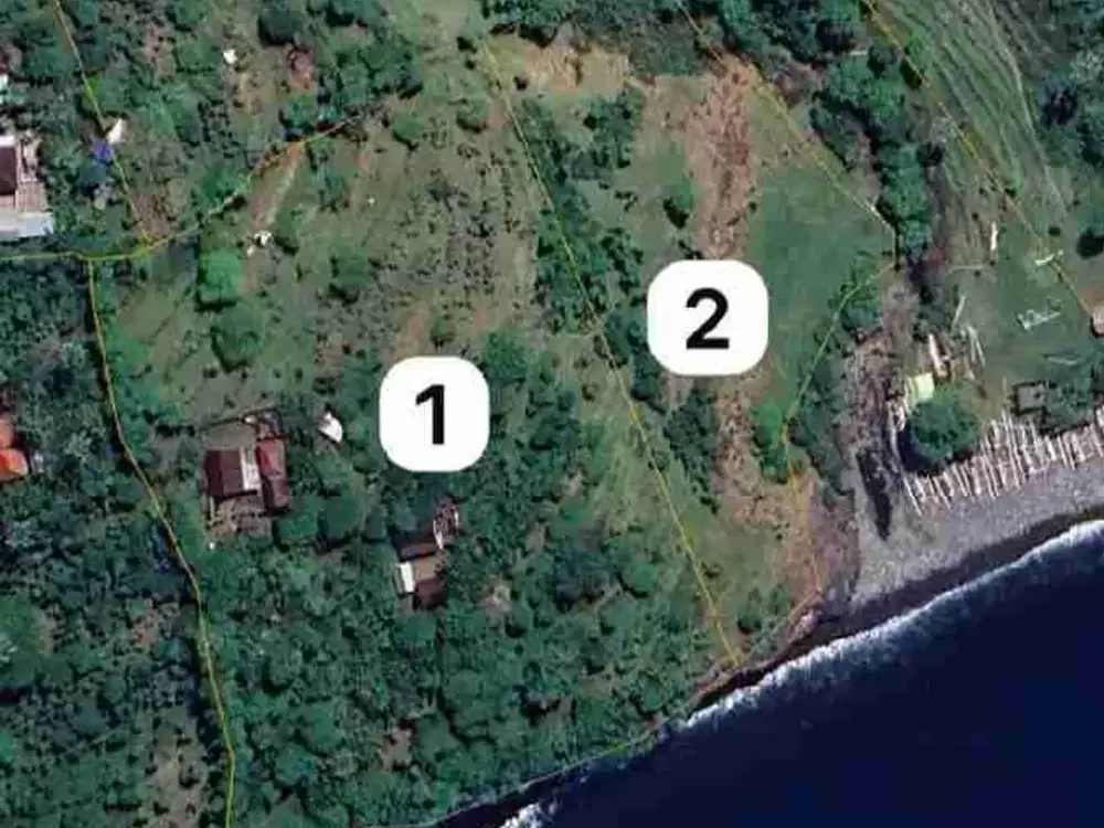 di jual tanah los tebing dengan pemandangan pantai seraya karangasem