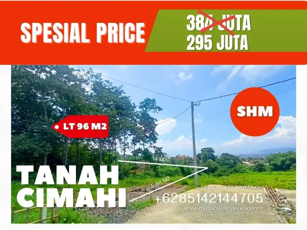 Promo Kavling Cimahi One Gate System, Akses Mobil, SHM Siap AJB