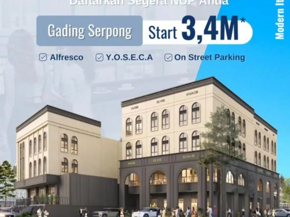 HADAP JALAN! RUKO & STUDIO LOFT MAGGIORE SIGNATURE WEST! 3,4MAN NUP NOW