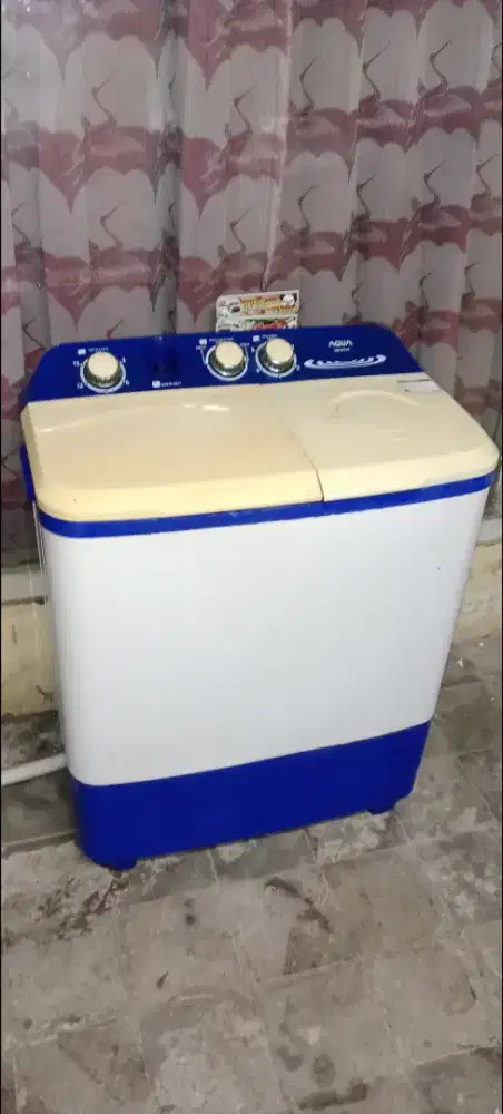 Dijual mesin cuci aqua 8 kilo normal dinamo mesin masih ori