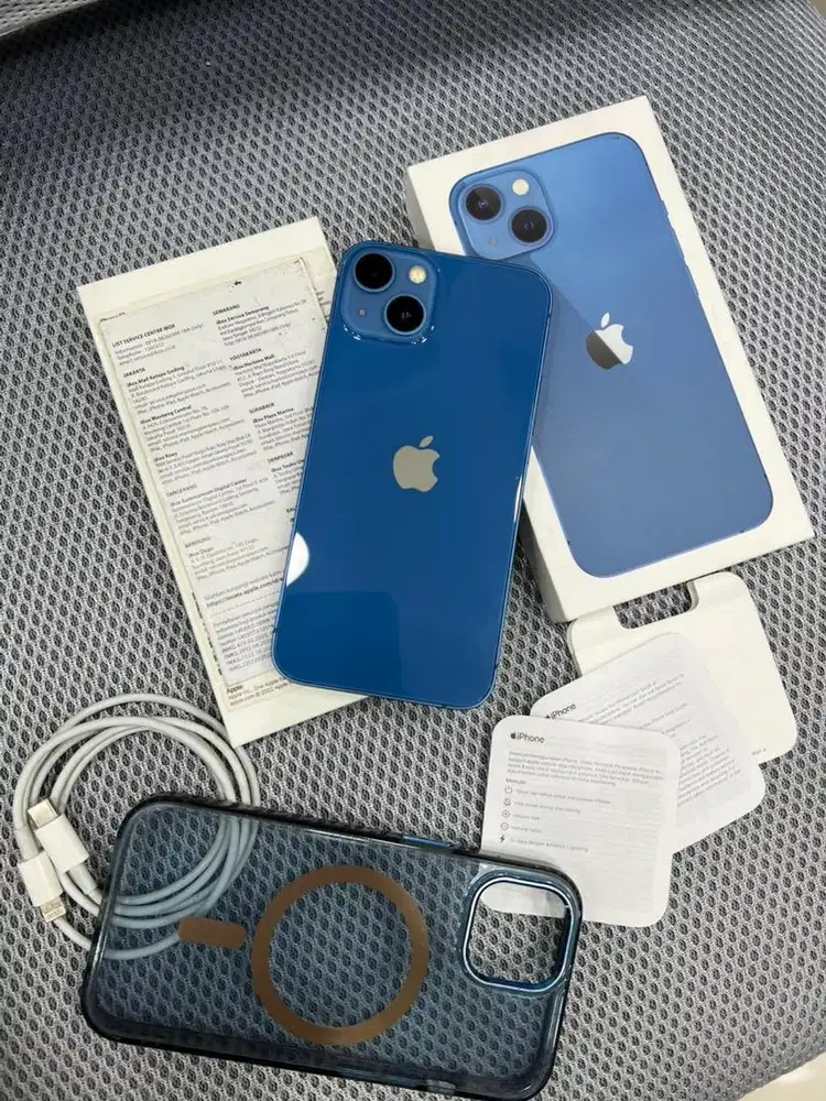 iphone 13 blue ibox pa/a 128gb bh90% like new