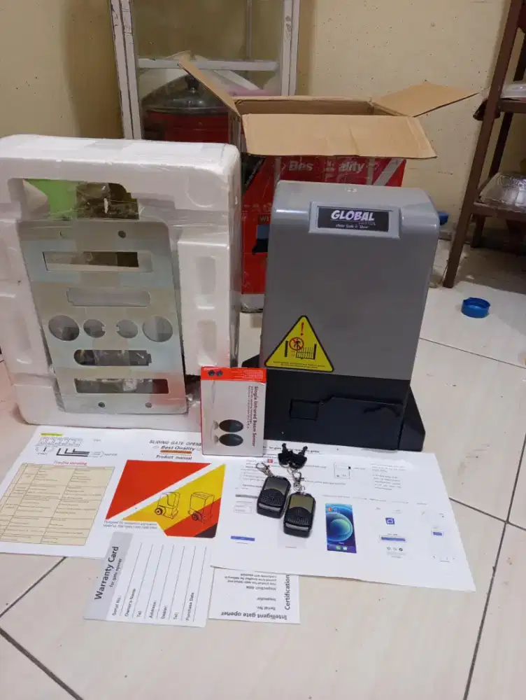 Mesin motor remot pintu gerbang