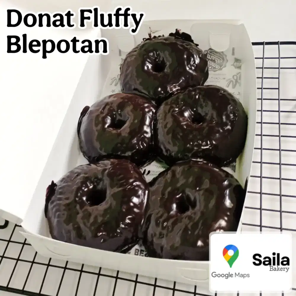 Donat Fluffy Choco Blepotan Saila Bakery Surabaya Fresh Siap Kirim