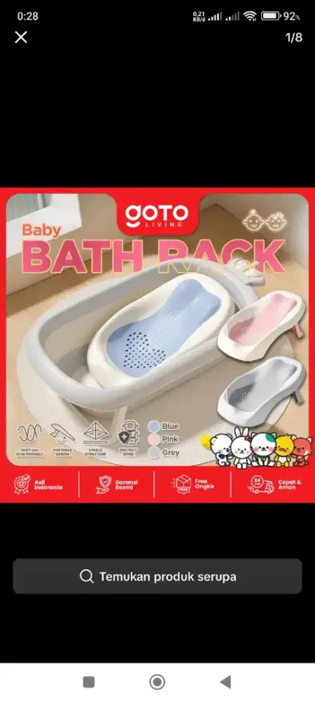 Go-to sassy baby bath rack tempat mandi bayi newborn terbaru