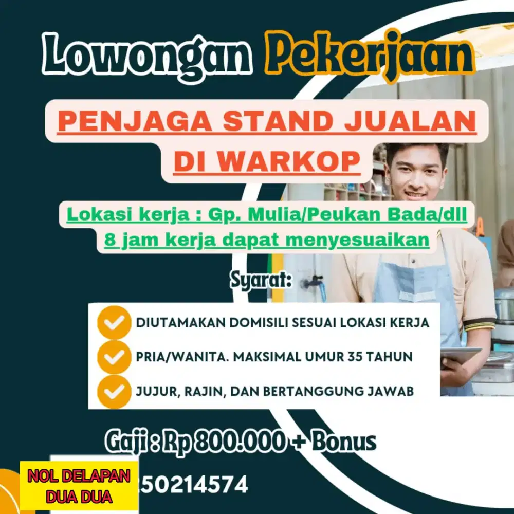 Jaga stand kacang rebus di warkop