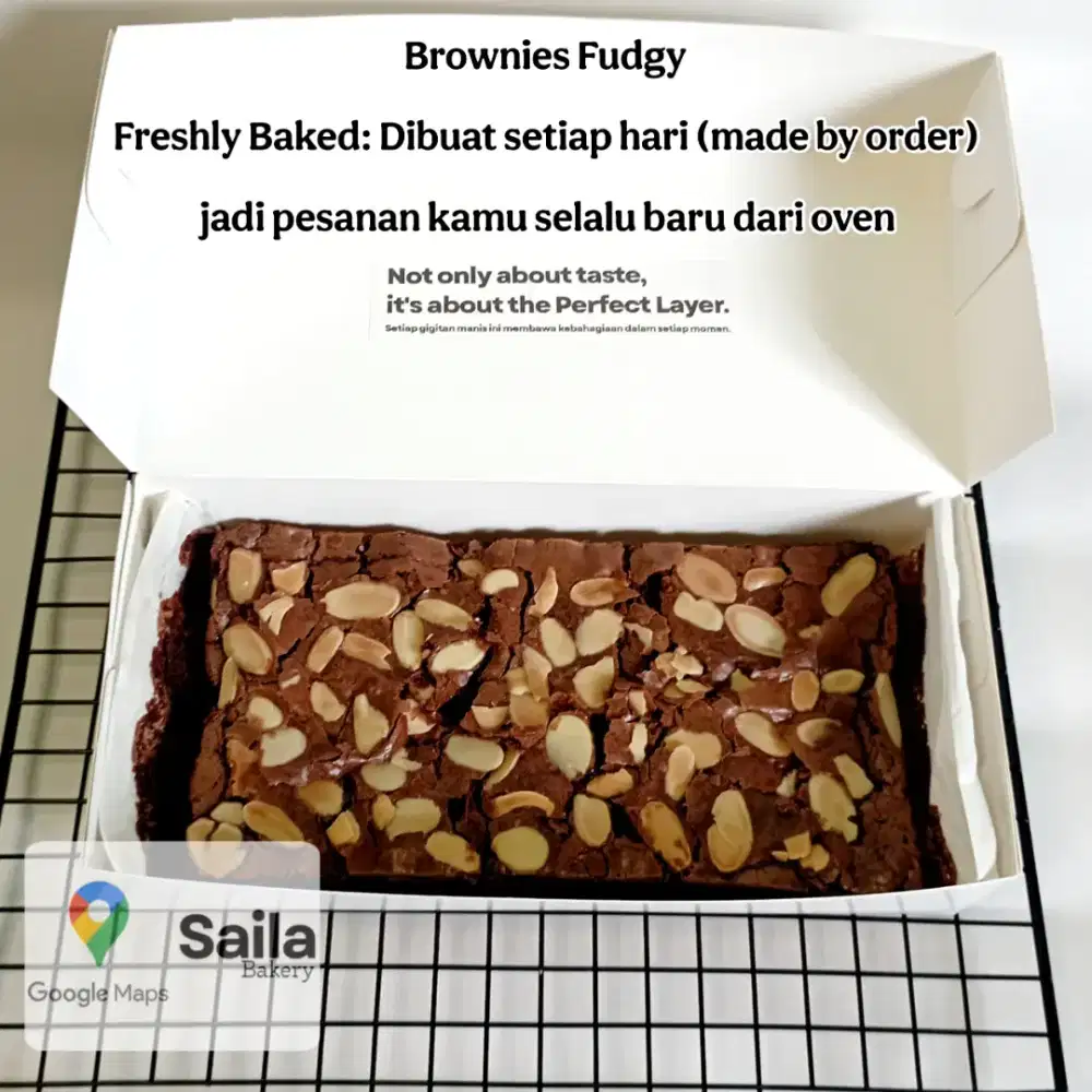 Brownies Fudgy Saila Bakery Surabaya Fresh Siap Kirim