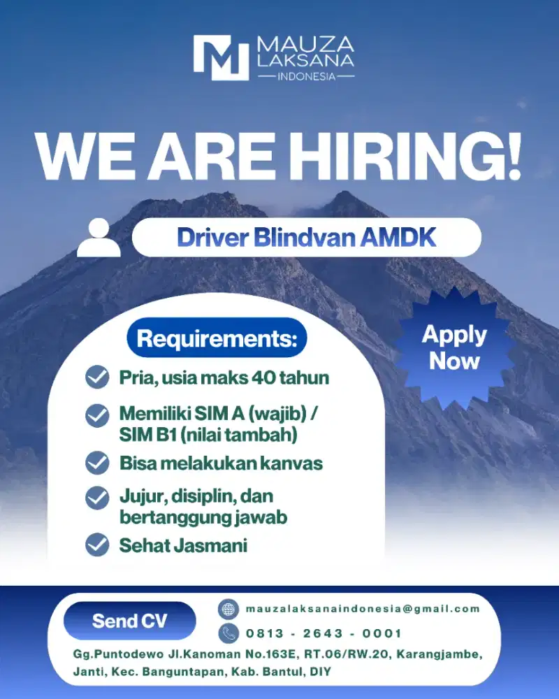 Lowongan Kerja Driver Delivery Air Minum Dalam Kemasan