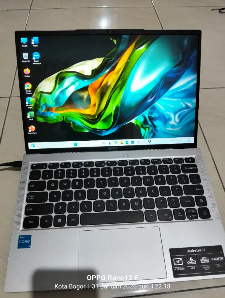 Dijual laptop Acer aspire Lite 14 Intel core i5 gen 12 Ram 16GB SSD512