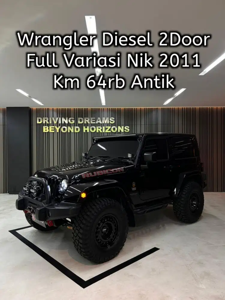 Jeep Wrangler CRD 2.8L Diesel AT 2012 Hitam Nik 2011 B95TOS 2Door