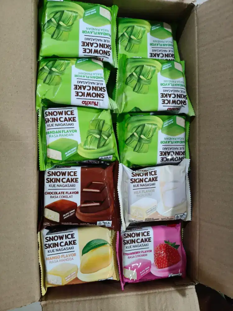 Jual Hampers Lebaran isinya Kue Snow ice dan Kue Mochi Nagasaki