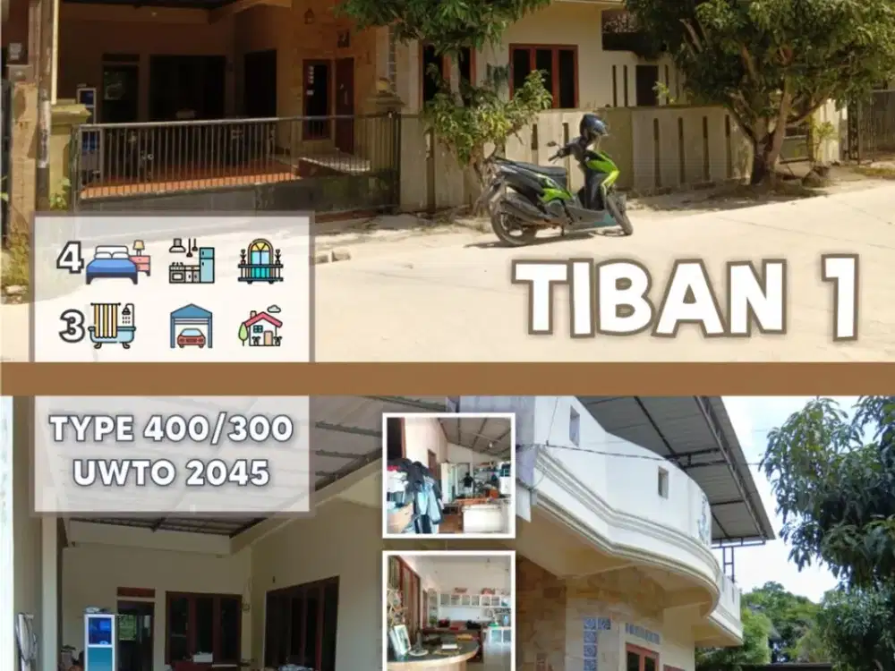 DI JUAL CEPAT KOMPLEK TIBAN 1  2LANTAI TANAH SUPER LUAS