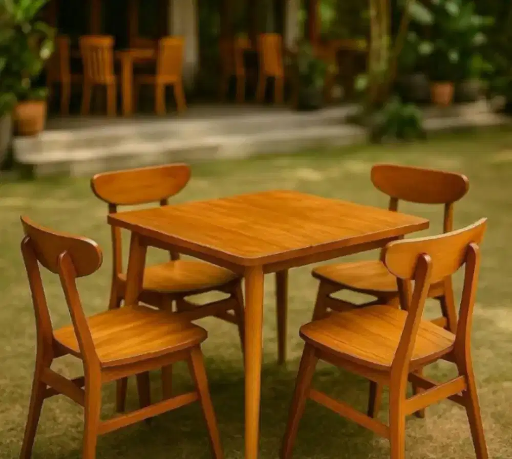 Meja makan kayu jati