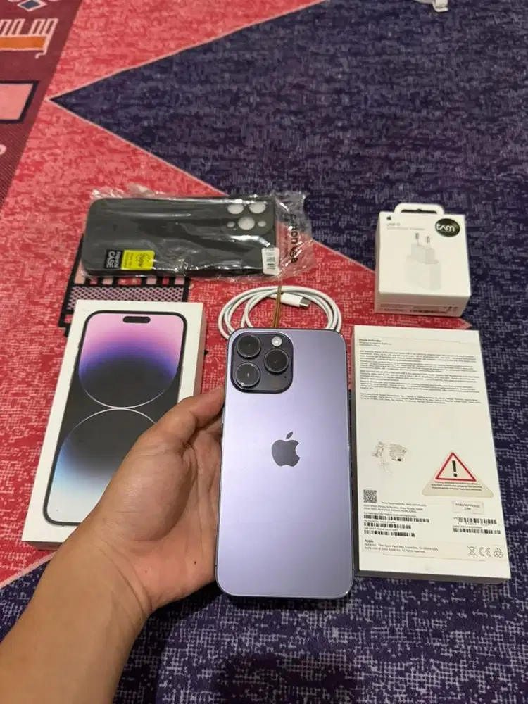 Iphone 14 promax 128gb purple ibox resmi fullset