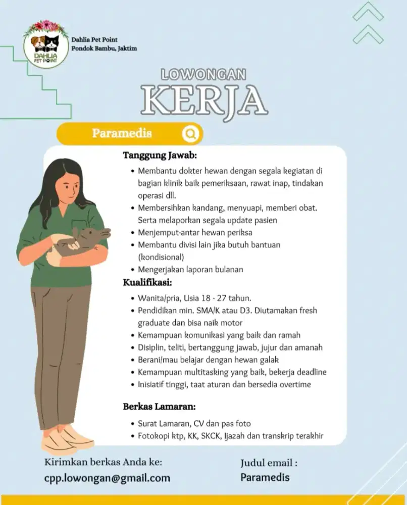 Paramedis/ asisten dokter hewan