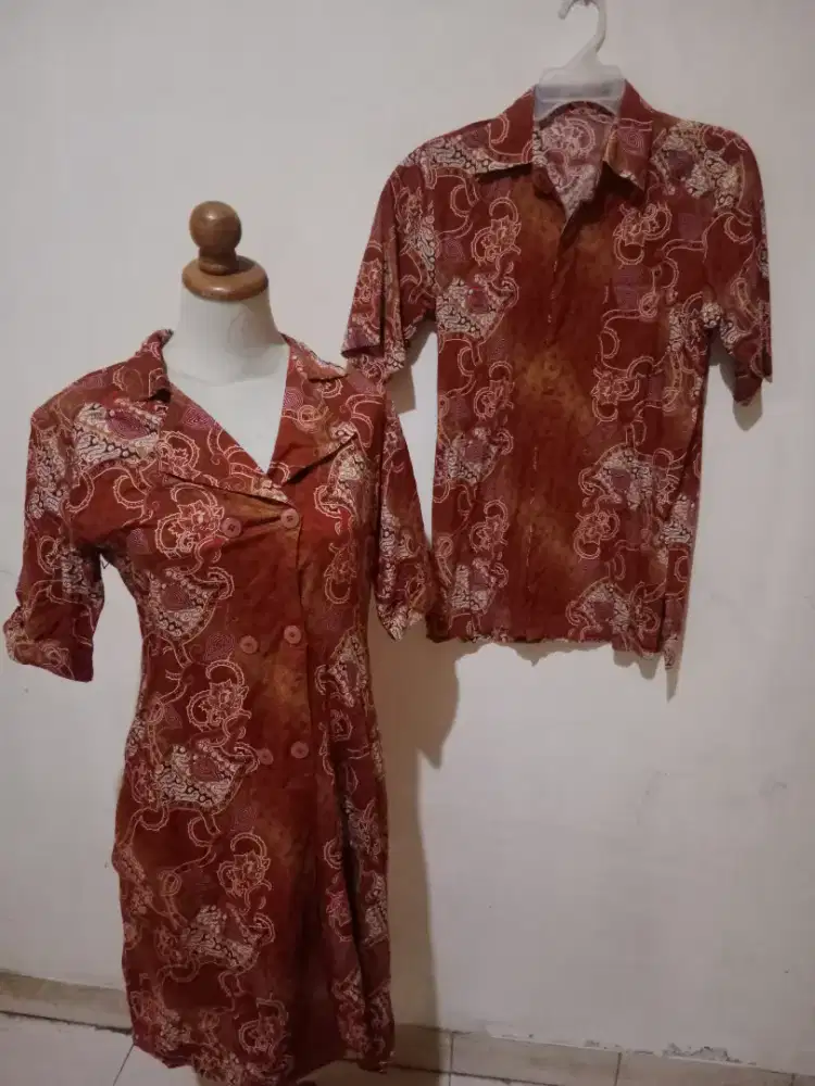 Setelan Batik Couple Dress dan Kemeja Mulus