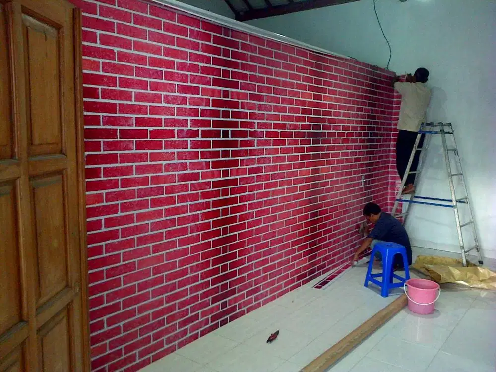 Bikin wallpaper wallbanner wallsticker stiker dinding tembok soloraya