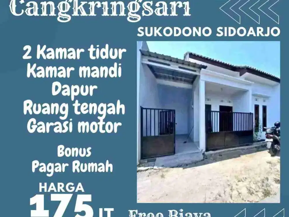 Rumah baru siap huni dekat pasar legi Sukodono