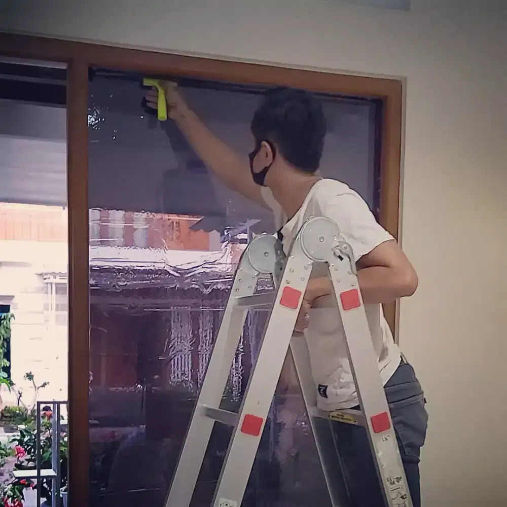 Sticker kaca film perumahan stiker riben oneway jendela pintu kantor