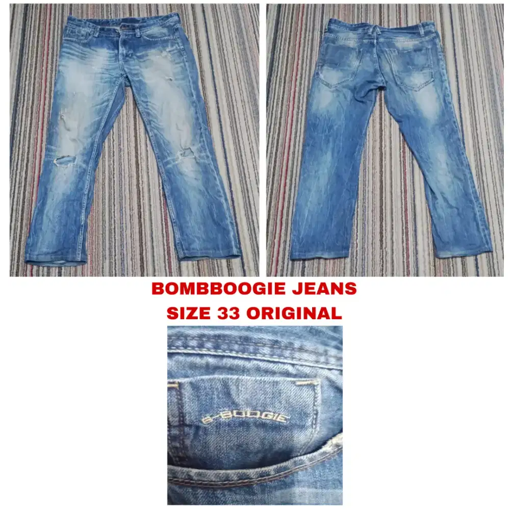 Bombboogie Jeans Pria Size 33 Original