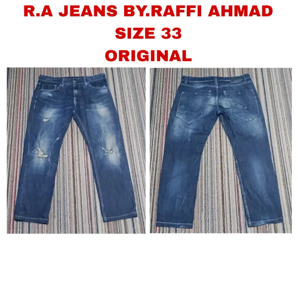 R.A JEANS Size 33 Original By Raffi Ahmad