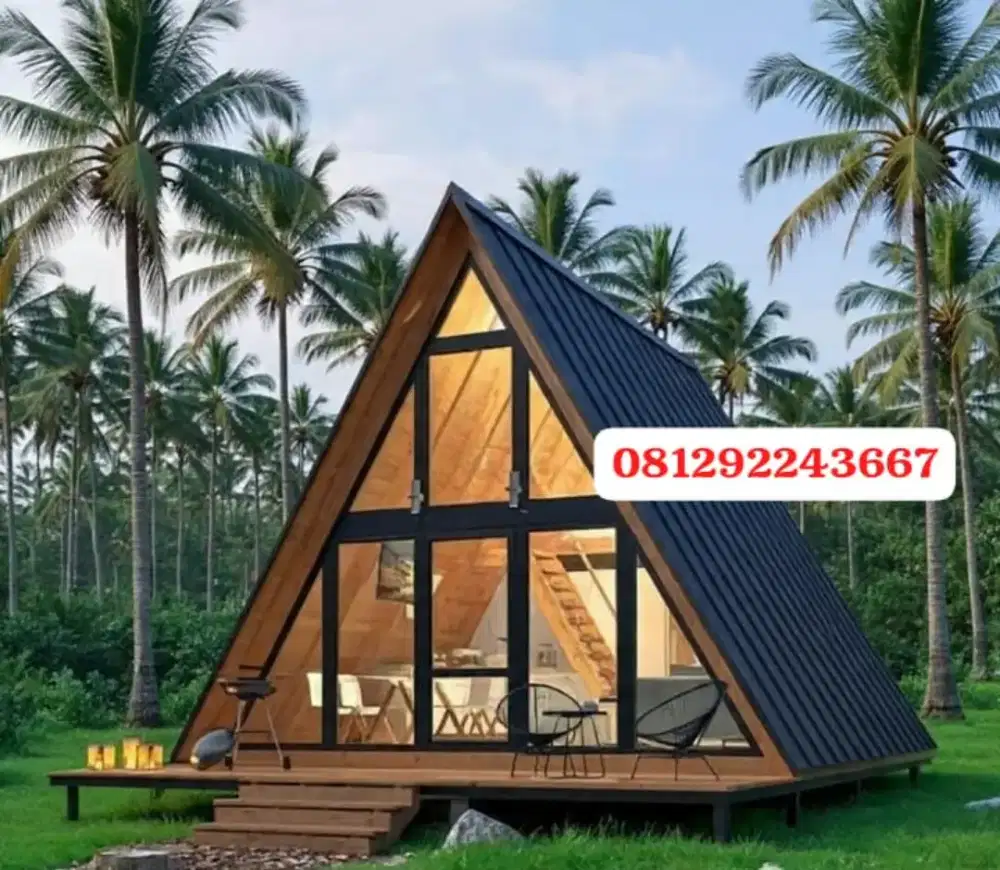 open order rumah kayu segitiga