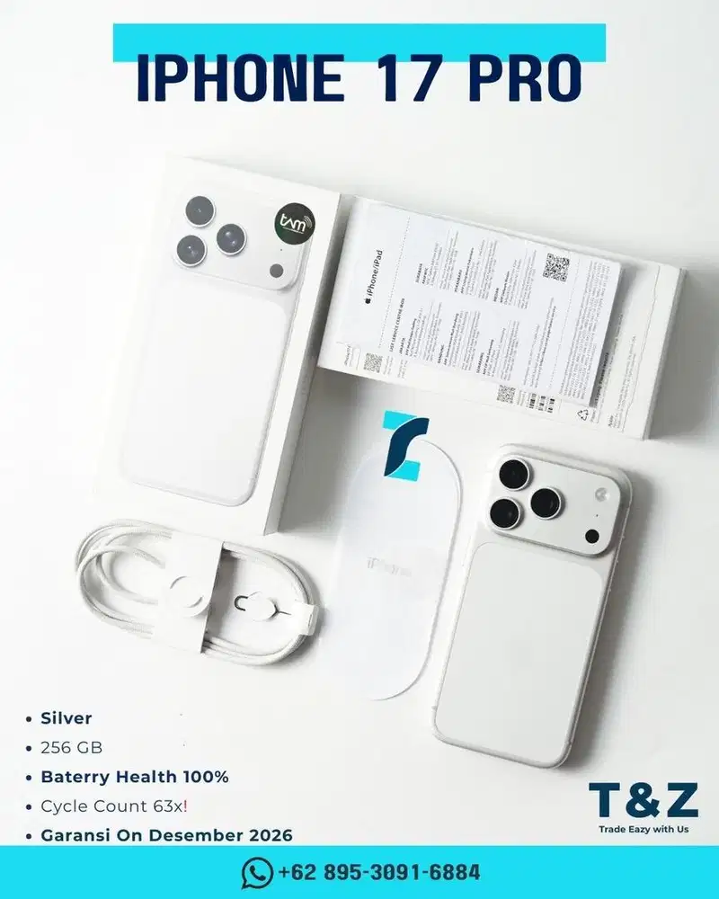 Iphone 17 pro silver 256gb