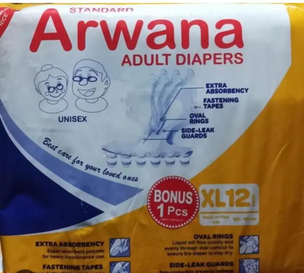 Pampers Dewasa Arwana perekat isi 10 ad bonusan