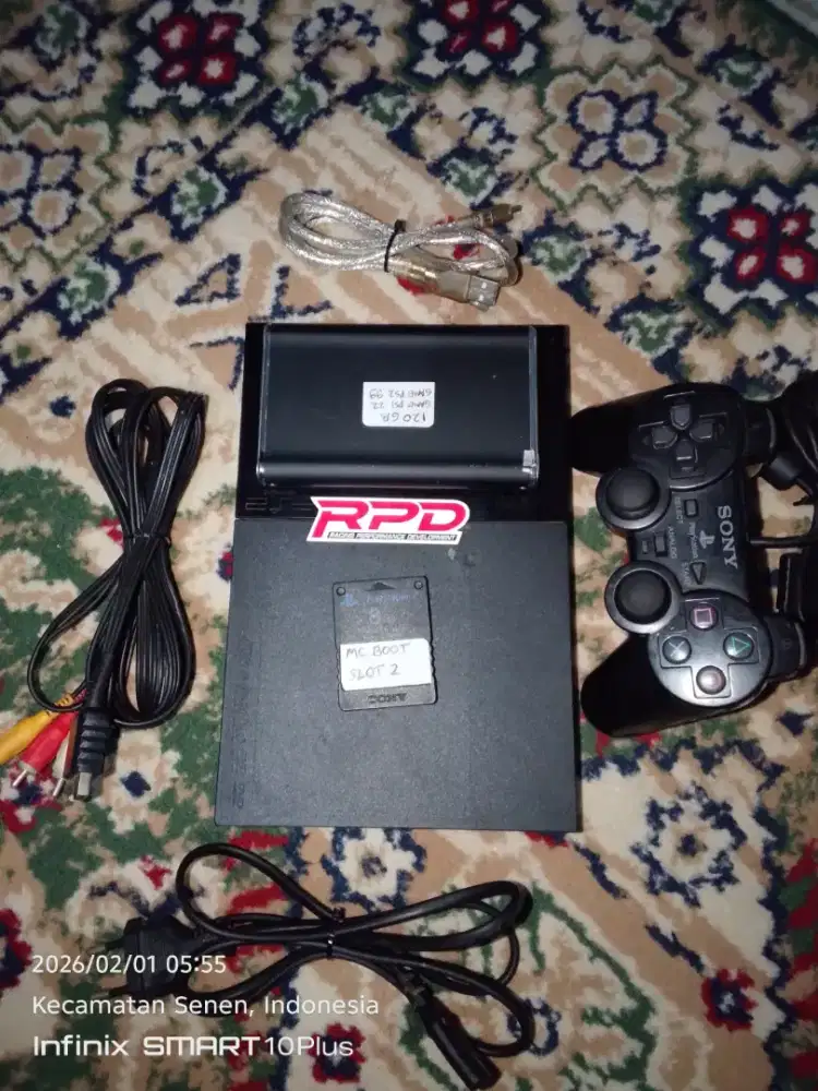 Ps2 slim MC boot HDD 120GB ada game PS1&PS2 normal