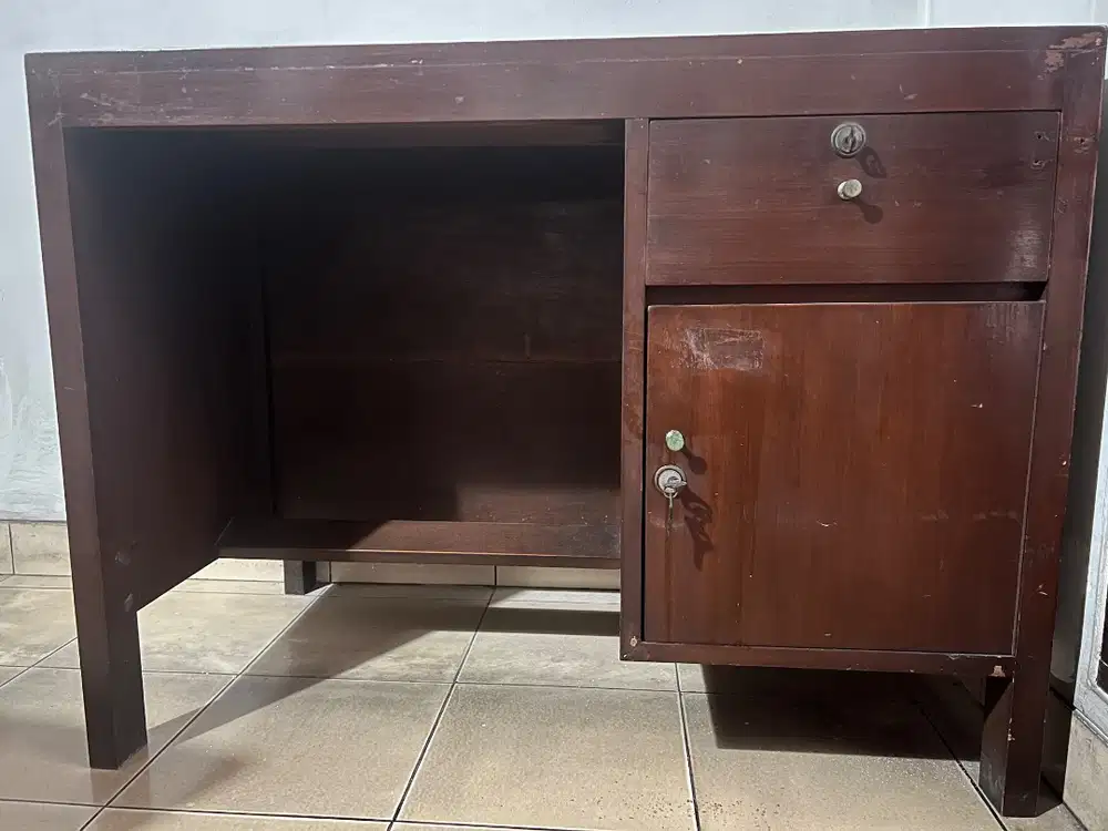 Meja Kantor Kerja Kayu Jati