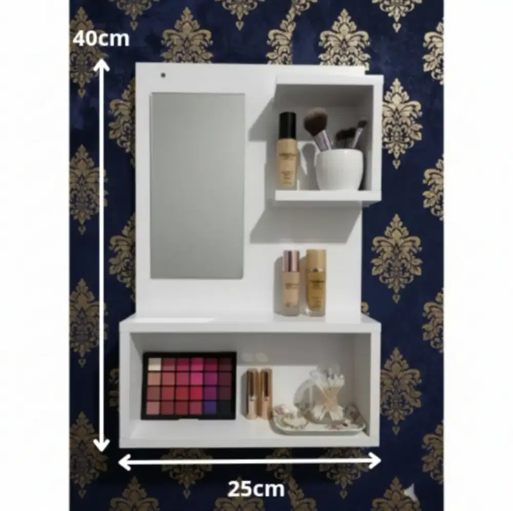 Rak Rias Minimalis Putih 40x25cm