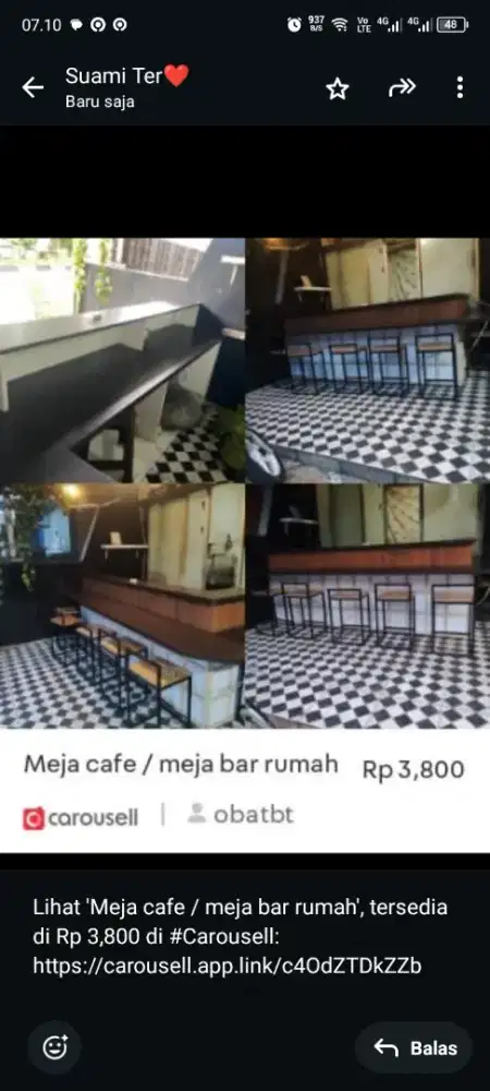 Dijual Meja cafe / meja Bar