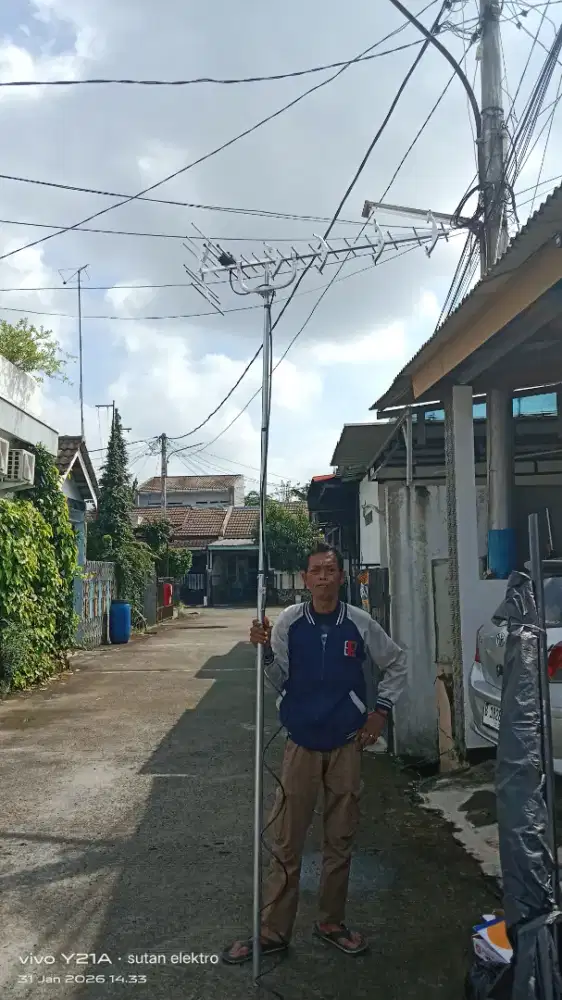 Bismillah, pemasangan Antenna tv digital, semoga siaran jernih