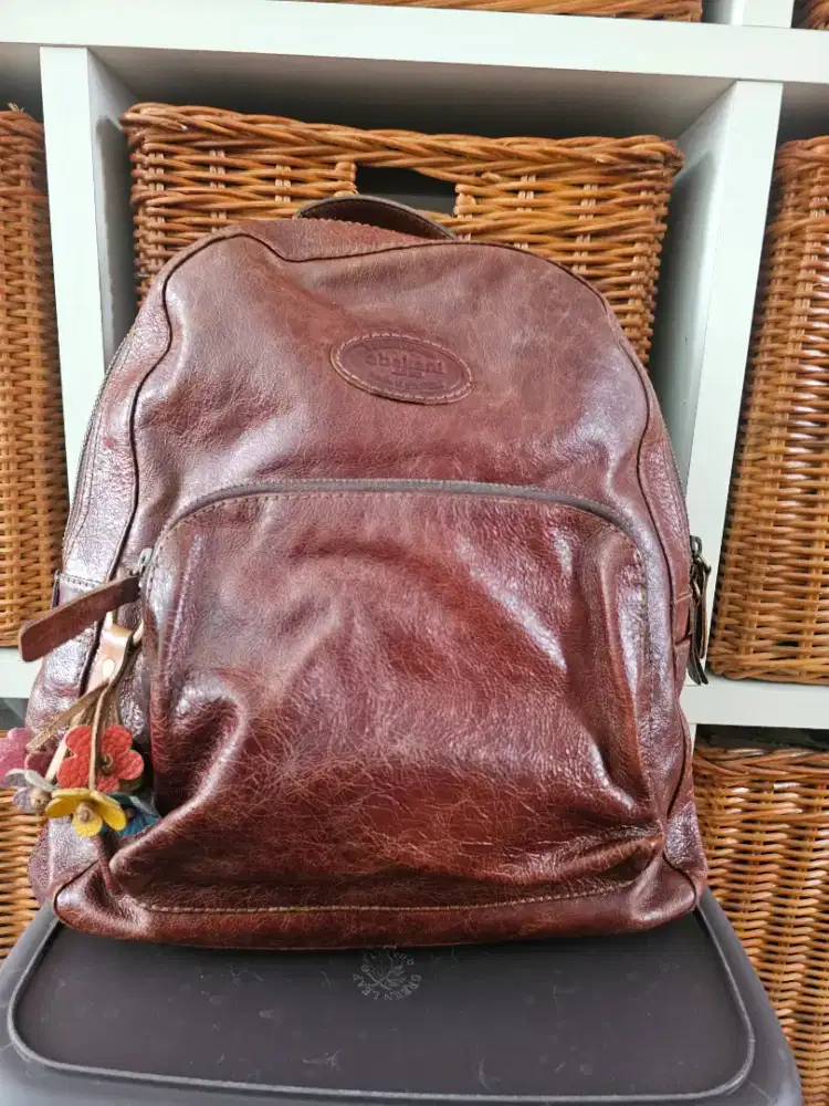 Tas Ransel Kulit Asli Abekani Coklat – Murah 400rb
