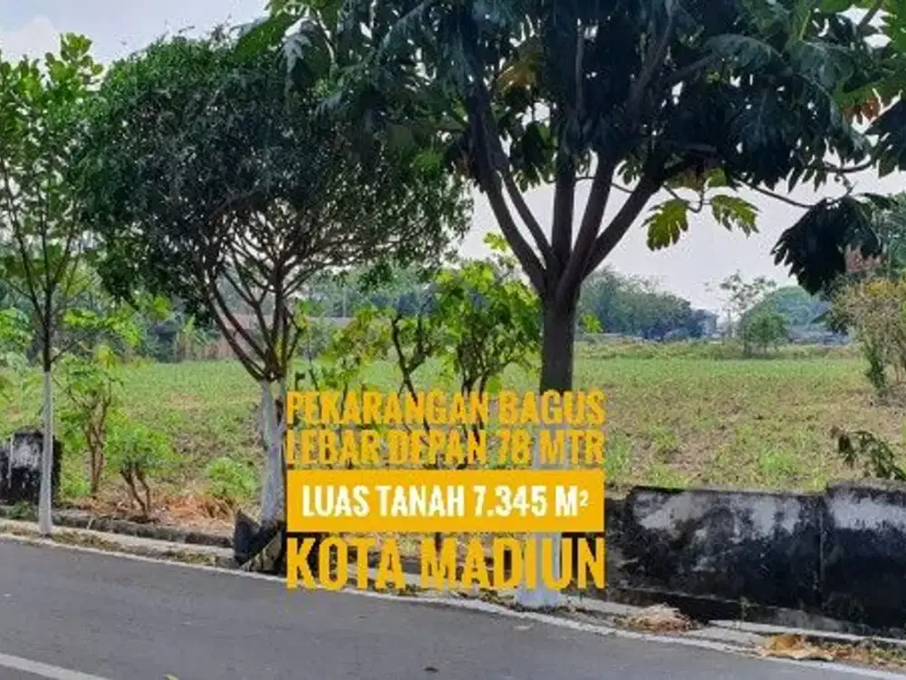 (AD) Dijual Tanah Pekarangan, Dpn RS Griya Husada KOTA MADIUN, Lokasi Cantik