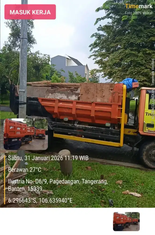 Jasa buang puing dan tanah