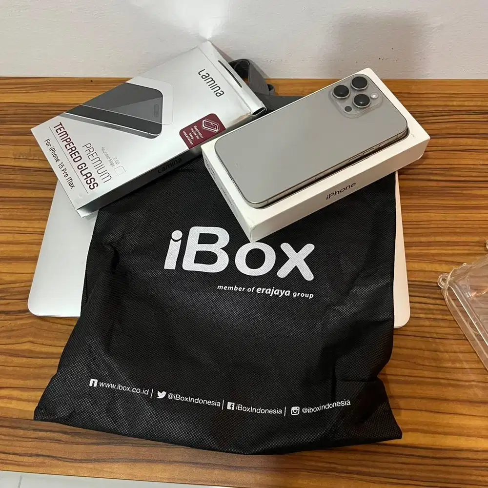iPhone 15 Pro Max Titanium 256 iBox Resmi Fullset