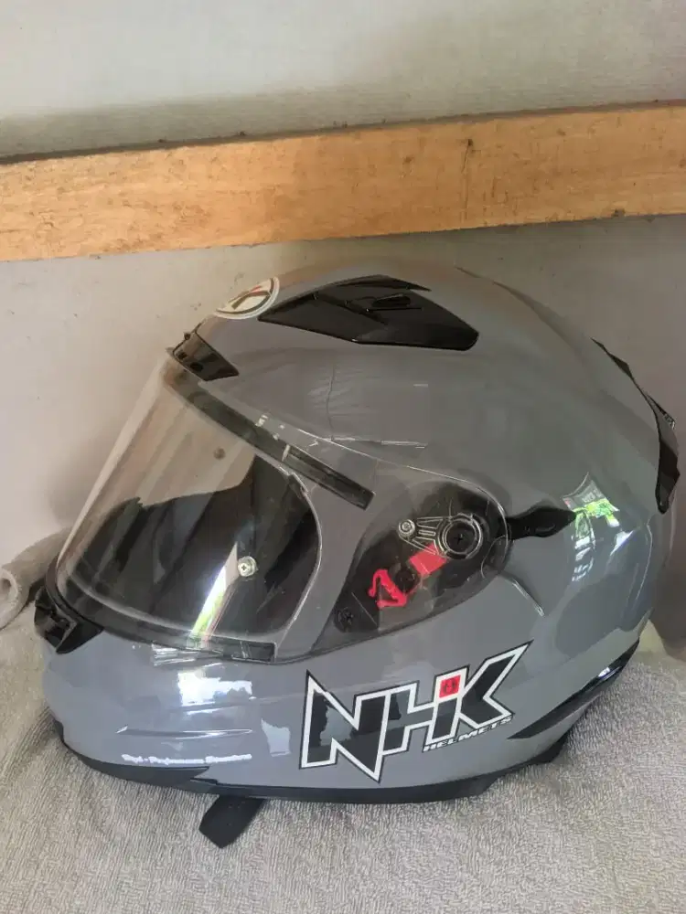 di jual  helm sepeda motor fullface NHK RX9 Solid berwarna abu abu