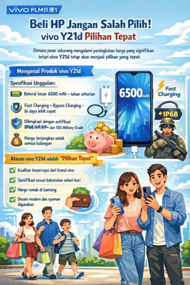 VIVO Y21D CASHBACK upto 400K